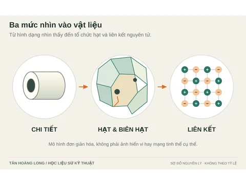 Ảnh minh họa: Bên trong sứ kỹ thuật: liên kết nguyên tử, hạt tinh thể và lỗ rỗng