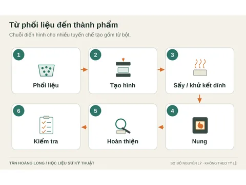 Ảnh minh họa: Sứ kỹ thuật được sản xuất như thế nào? Từ nguyên liệu đến thành phẩm