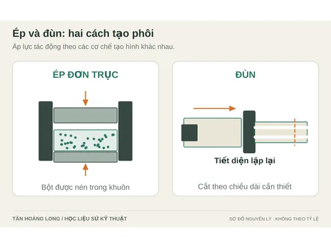 Ảnh minh họa: Ép, đùn và đúc sứ kỹ thuật: hình dạng quyết định cách tạo hình ra sao?